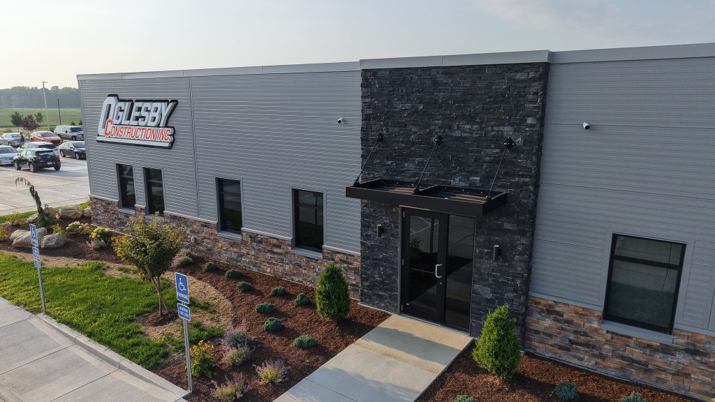 Front doors of Oglesby Construction