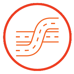 connecting roadway icon