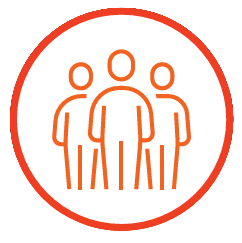group of people standing together icon